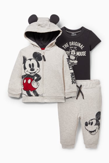 Babies - Mickey Mouse - baby outfit - 3 piece - gray-melange