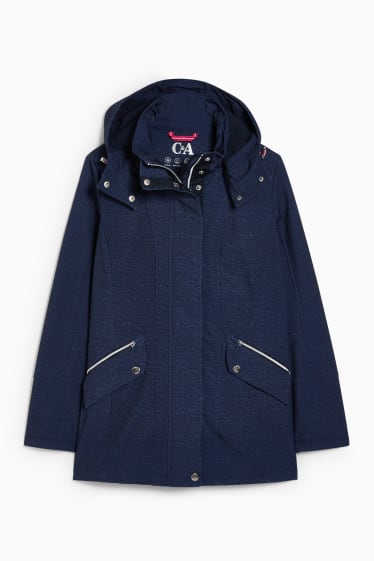 Women - Outdoor jacket with hood - dark blue
