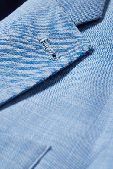 Hommes - Veste de costume - regular fit - extensible - LYCRA® - bleu clair-chiné