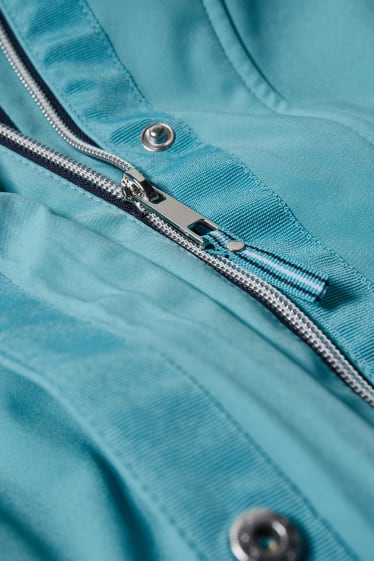 Women - Outdoor jacket with hood - dark turquoise