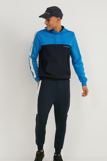 Men - Active hoodie - fitness - blue / dark blue