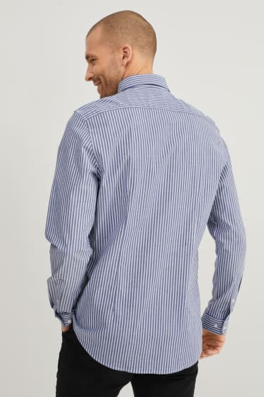 Uomo - Camicia business - slim fit - button down - Flex - LYCRA® - blu