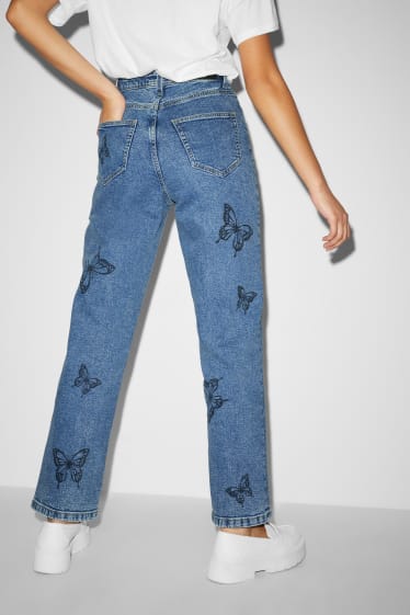 Jóvenes - CLOCKHOUSE - loose fit jeans - high waist - vaqueros - azul