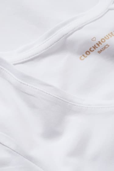 Femmes - CLOCKHOUSE - lot de 2 - T-shirts - blanc / blanc
