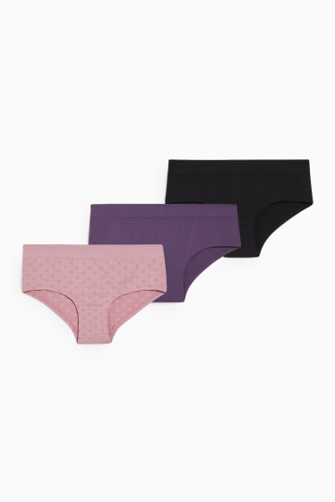 Donna - Confezione da 3 - coulotte - rosa scuro