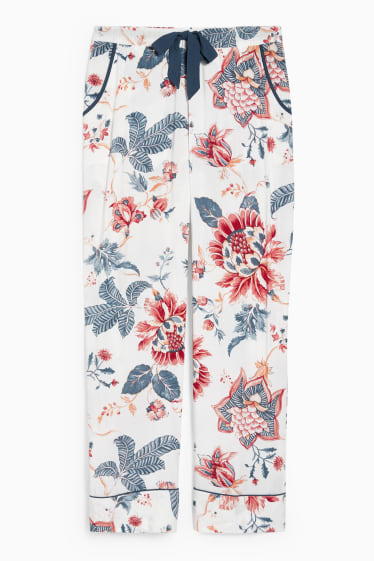 Donna - Pantaloni pigiama - a fiori - colorato