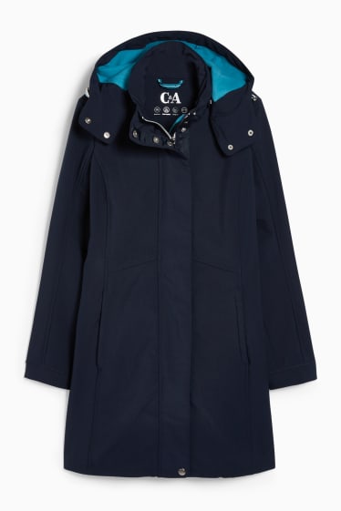 Women - Outdoor coat with hood - dark blue