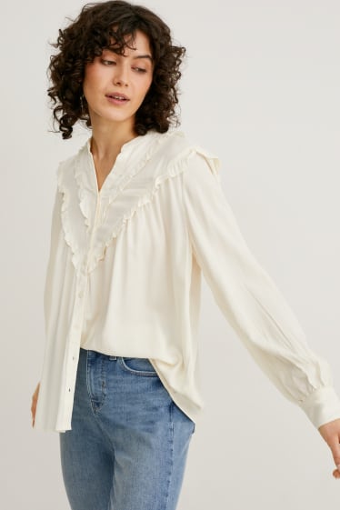 Women - Blouse - cremewhite