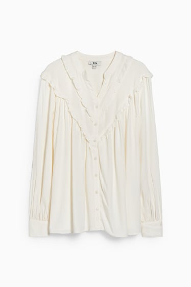 Women - Blouse - cremewhite