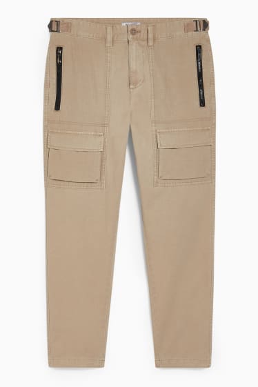 Hommes - CLOCKHOUSE - pantalon cargo - carrot fit - taupe