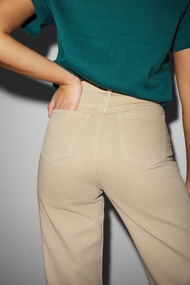 Teens & young adults - CLOCKHOUSE - wide leg jeans - high waist - creme
