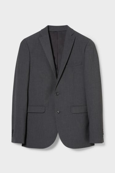 Pánské - Oblekové sako - regular fit - stretch - LYCRA® - šedá