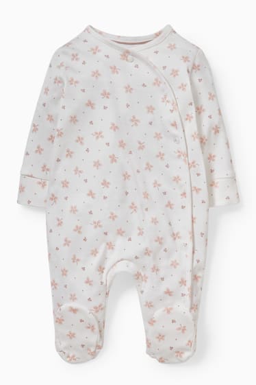 Babys - Babypyjama - gebloemd - roze