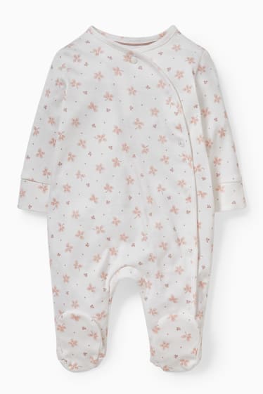 Babies - Baby sleepsuit - floral - rose