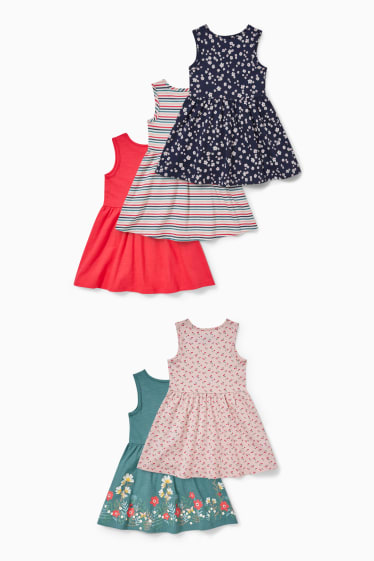 Bambini - Confezione da 5 - vestito - verde / rosa