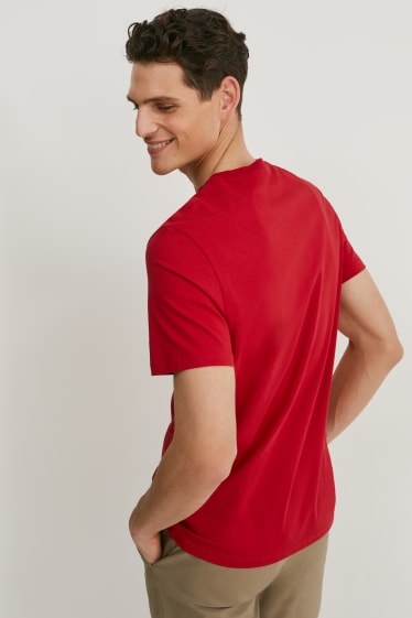 Men - T-Shirt - dark red