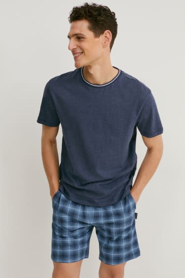 Men - Short pyjamas - dark blue