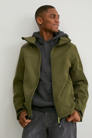 Men - Outdoor jacket with hood - dark green