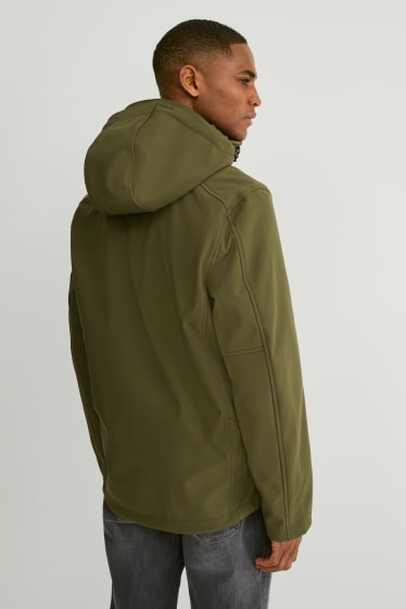 Men - Outdoor jacket with hood - dark green