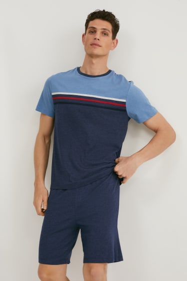 Herren - Shorty-Pyjama - dunkelblau