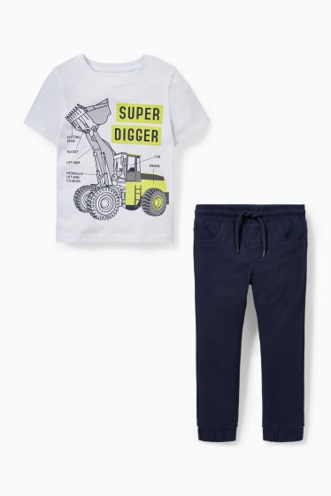 Bambini - Ruspe - set - t-shirt e pantaloni - 2 pezzi - bianco