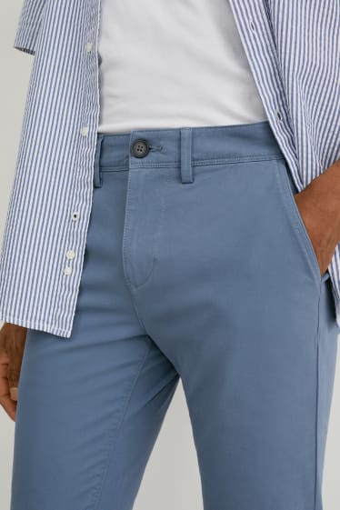 Pánské - Kalhoty chino - slim fit - Flex - LYCRA® - světle modrá
