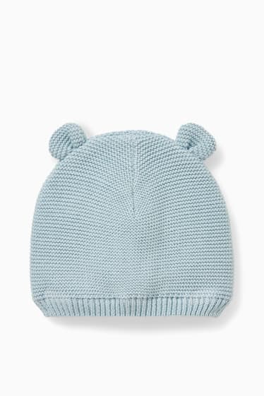 Babies - Knitted baby hat - mint green