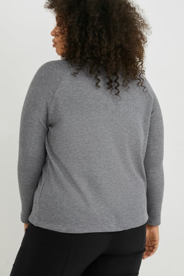 Women - Long sleeve top - gray-melange