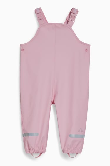 Babies - Baby waterproof dungarees - rose