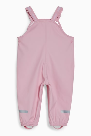 Babies - Baby waterproof dungarees - rose