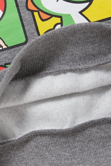 Kinderen - Super Mario - sweatshirt - grijs-mix