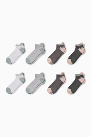 Women - Multipack of 8 - trainer socks - light gray-melange