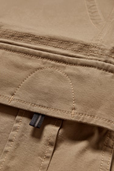 Men - Cargo bermuda shorts - Flex - light brown