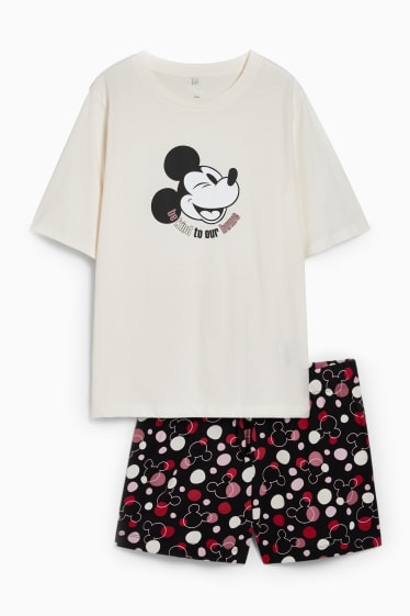 Femei - Pijama - Mickey Mouse - alb-crem