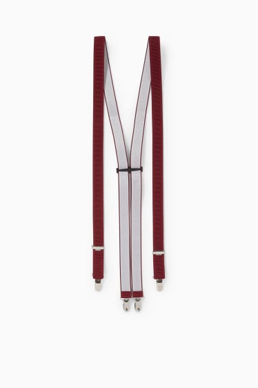 Men - Braces - bordeaux