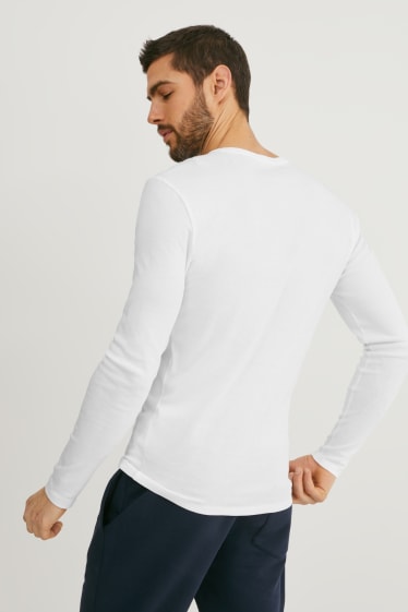 Uomo - Maglia a maniche lunghe - bianco