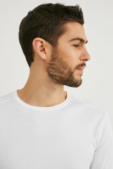 Men - Long sleeve top - white