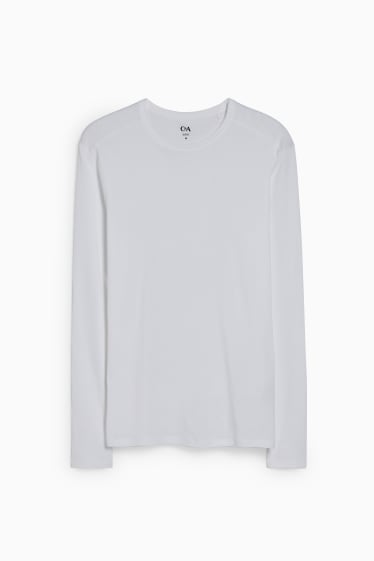 Men - Long sleeve top - white