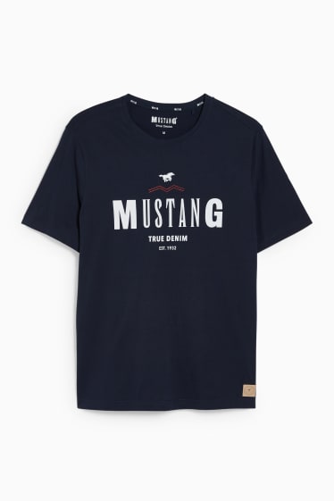 Hombre - MUSTANG - camiseta - azul oscuro