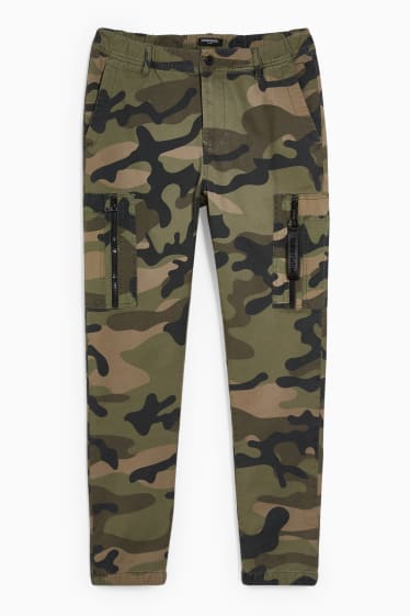 Men - CLOCKHOUSE - cargo trousers - slim fit - camouflage