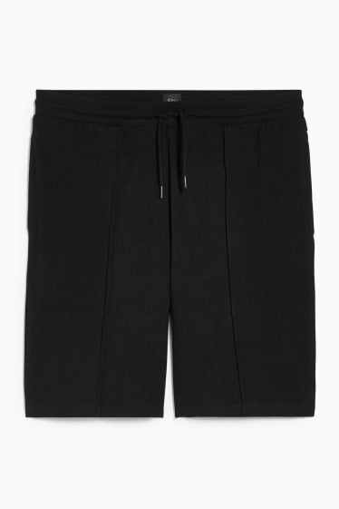 Pánské - Teplákové šortky - flex - LYCRA® - černá