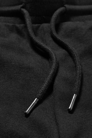 Pánské - Teplákové šortky - flex - LYCRA® - černá