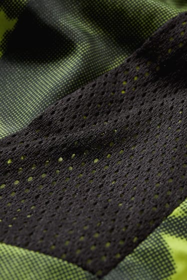 Uomo - Giacca tecnica con cappuccio - verde scuro / nero