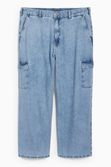 Femmes - Jean cargo - comfort fit - jean bleu clair