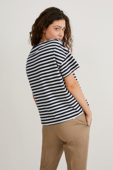 Women - T-shirt - striped - Peanuts - cremewhite