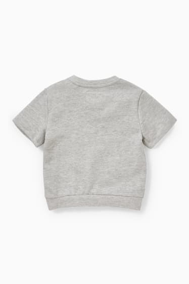 Kinder - Einhorn - Sweatshirt - hellgrau-melange