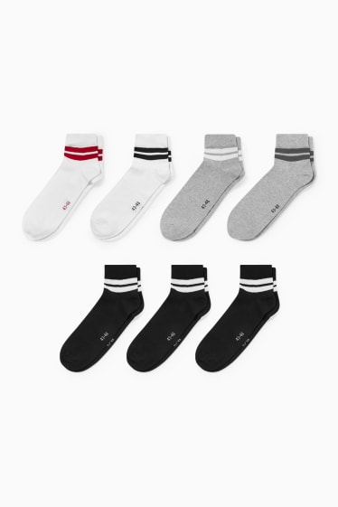 Men - Multipack of 7 - short socks - LYCRA® - dark blue / white