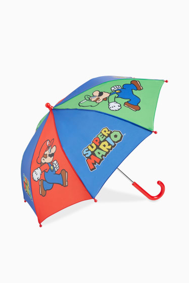 Children - Super Mario - umbrella - red / blue