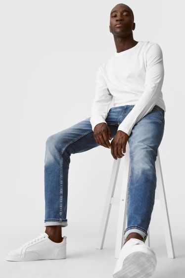 Mężczyźni - Slim jeans - flex dresowy denim - LYCRA®  - dżins-niebieski