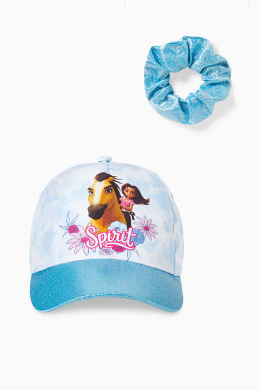 Children - Spirit - set - baseball cap and scrunchie - 2 piece - light blue